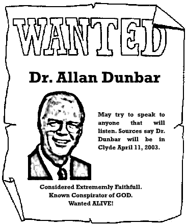 Wanted Allan Dunbar